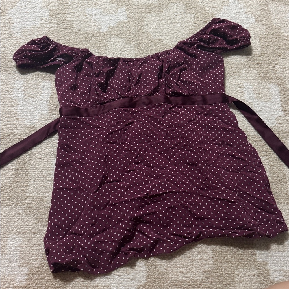 Viral Hollister Maroon Babydoll top